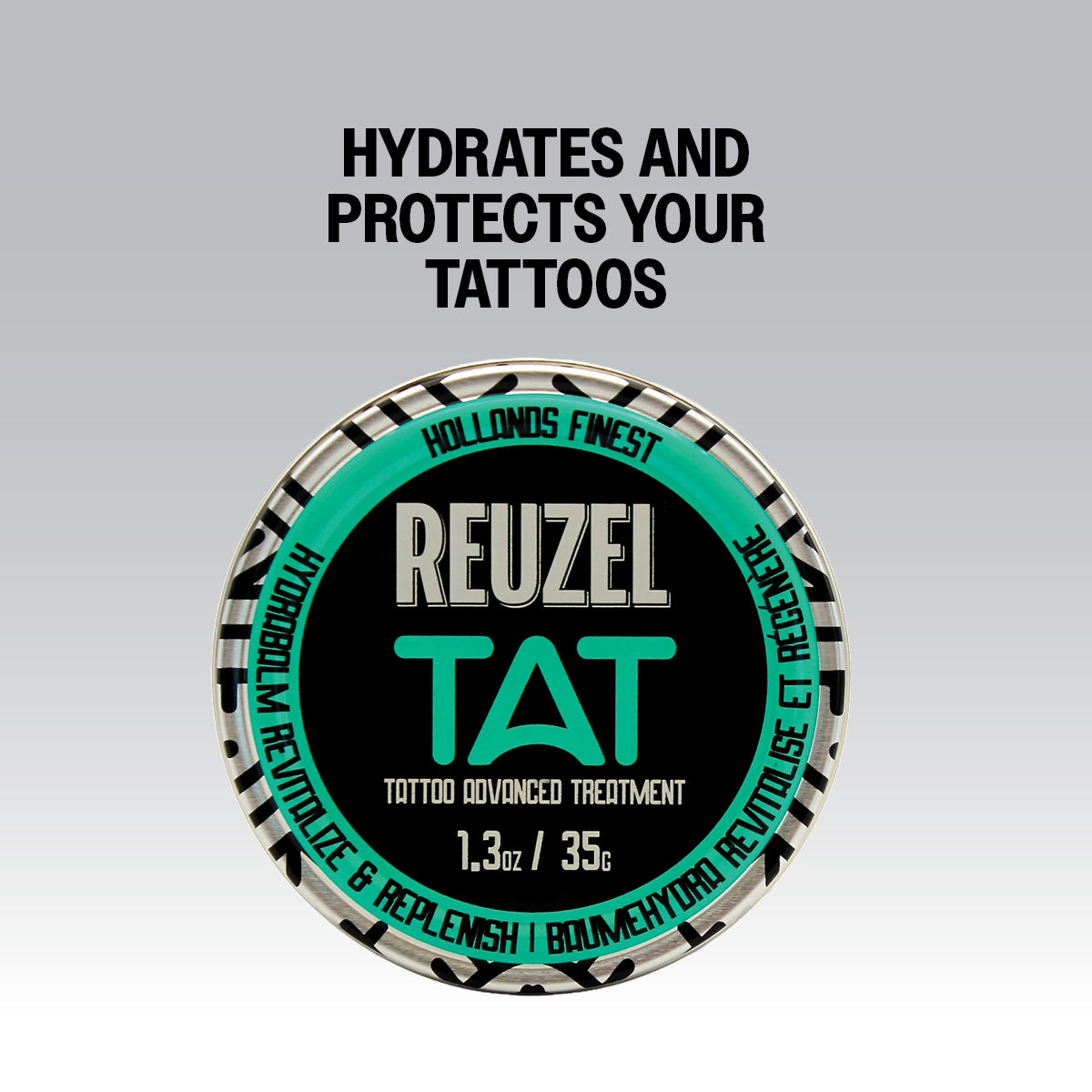 Reuzel UK Hydrabalm tattoo aftercare product in a white tube with black cap, designed for tattoo healing and hydration.