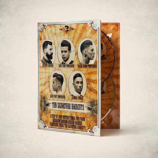 Reuzel Schorem Ten Signature Haircuts DVD, hairdressing merchandise featuring a DVD case with branding and cover artwork.