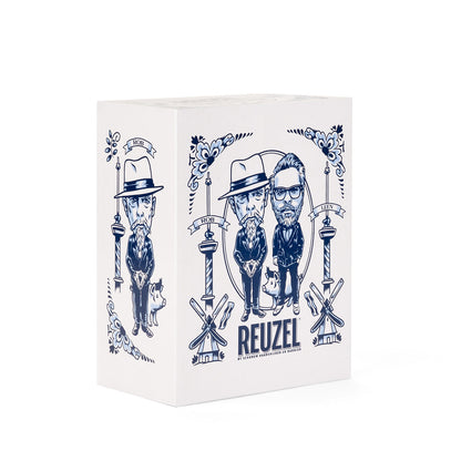 Reuzel Founders' Bobble Heads featuring detailed figures with dynamic poses and vibrant colors on a neutral background.