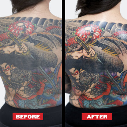 REUZEL UK SHINE Tattoo Spray for aftercare, featuring a sleek spray bottle and clear liquid for tattoo maintenance.