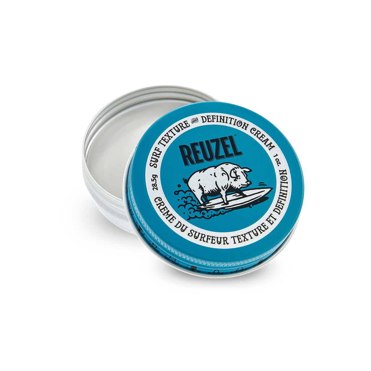 Picture of REUZEL Surf texture and definition cream tin open