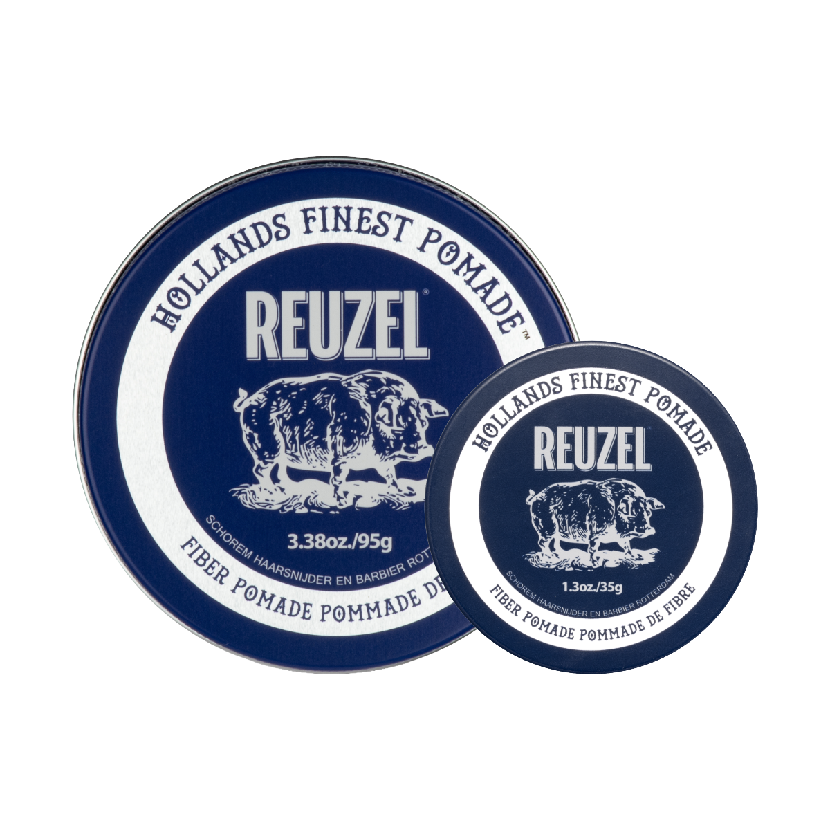 UK REUZEL Road Trip Fiber Pomade in a jar, showcasing its thick, fibrous texture ideal for textured hairstyles.