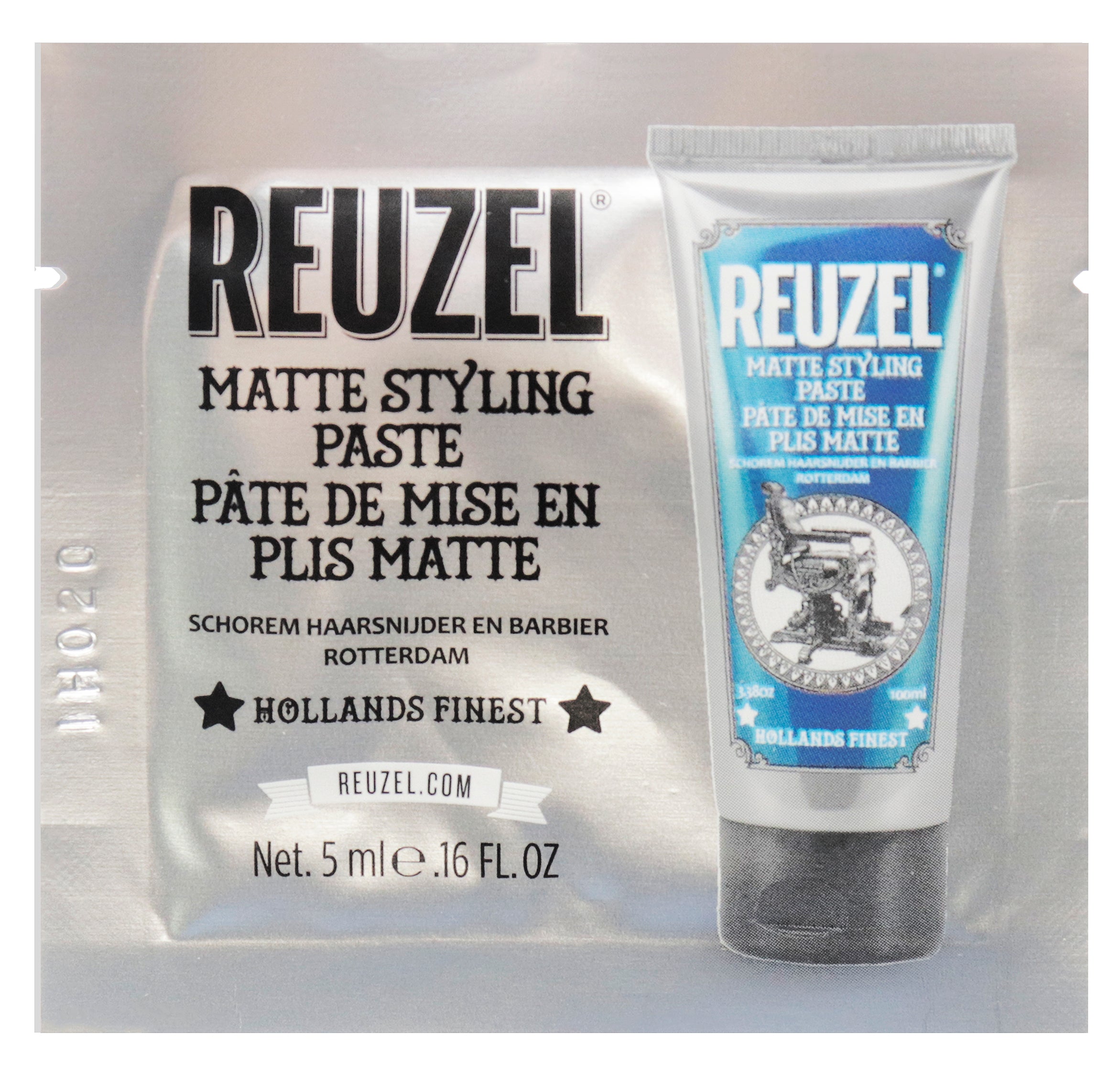 Matte Styling Paste Pack by Reuzel for Men - 0.16 oz Paste (Sample)